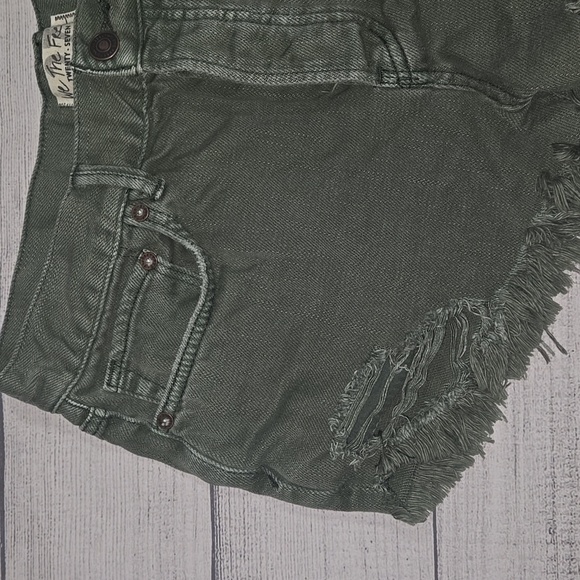 Free People We The Free Loving Good Vibrations Shorts Green Size 27 - Picture 3 of 9